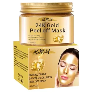 Asmoxa 24K Gold Maschera per la pulizia profonda e la rimozione dei punti neri (vasetto da 120 g)