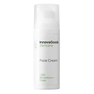 InnovaGoods Zencare Crema viso idratante antietà contro le rughe, per nutrire e rigenerare la pelle (flacone con dosatore da 50 ml)